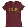 Cle Varsity Women's T-Shirt-Maroon-Allegiant Goods Co. Vintage Sports Apparel