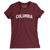 Columbia South Carolina Varsity Women's T-Shirt-Maroon-Allegiant Goods Co. Vintage Sports Apparel