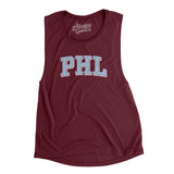 Phl Varsity Women's Flowey Scoopneck Muscle Tank-Maroon-Allegiant Goods Co. Vintage Sports Apparel