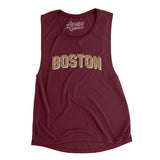 Boston Varsity Women's Flowey Scoopneck Muscle Tank-Maroon-Allegiant Goods Co. Vintage Sports Apparel