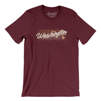 Washington Retro Men/Unisex T-Shirt-Maroon-Allegiant Goods Co. Vintage Sports Apparel