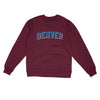 Denver Varsity Midweight Crewneck Sweatshirt-Maroon-Allegiant Goods Co. Vintage Sports Apparel