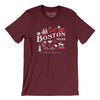 Boston Things Men/Unisex T-Shirt-Maroon-Allegiant Goods Co. Vintage Sports Apparel
