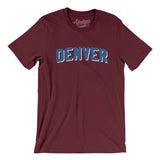 Denver Varsity Men/Unisex T-Shirt-Maroon-Allegiant Goods Co. Vintage Sports Apparel
