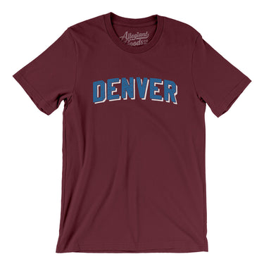 Denver Varsity Men/Unisex T-Shirt-Maroon-Allegiant Goods Co. Vintage Sports Apparel