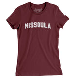 Missoula Varsity Women's T-Shirt-Maroon-Allegiant Goods Co. Vintage Sports Apparel