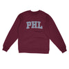 Phl Varsity Midweight Crewneck Sweatshirt-Maroon-Allegiant Goods Co. Vintage Sports Apparel