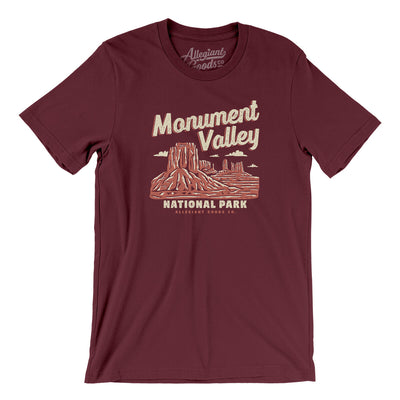 Monument Valley National Park Men/Unisex T-Shirt-Maroon-Allegiant Goods Co. Vintage Sports Apparel