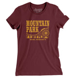 Mountain Park Amusement Park Women's T-Shirt-Maroon-Allegiant Goods Co. Vintage Sports Apparel
