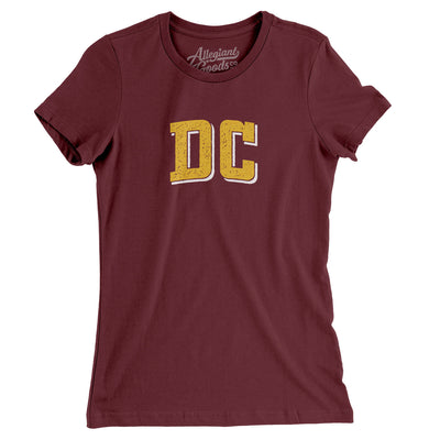 Dc Varsity Women's T-Shirt-Maroon-Allegiant Goods Co. Vintage Sports Apparel