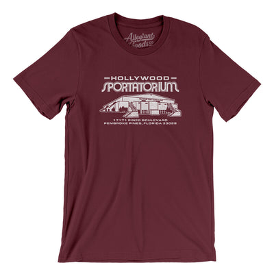 Hollywood Sportatorium Men/Unisex T-Shirt-Maroon-Allegiant Goods Co. Vintage Sports Apparel