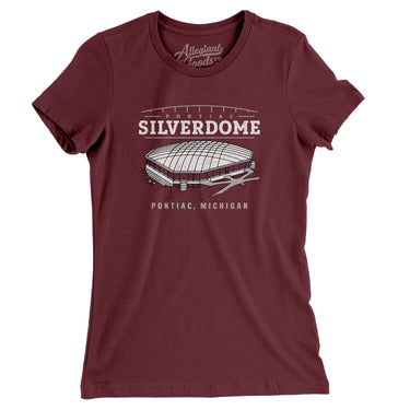 Pontiac Silverdome Women's T-Shirt-Allegiant Goods Co. Vintage Sports Apparel