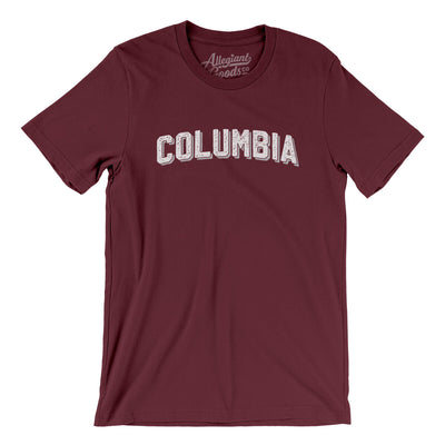 Columbia Varsity Men/Unisex T-Shirt-Maroon-Allegiant Goods Co. Vintage Sports Apparel