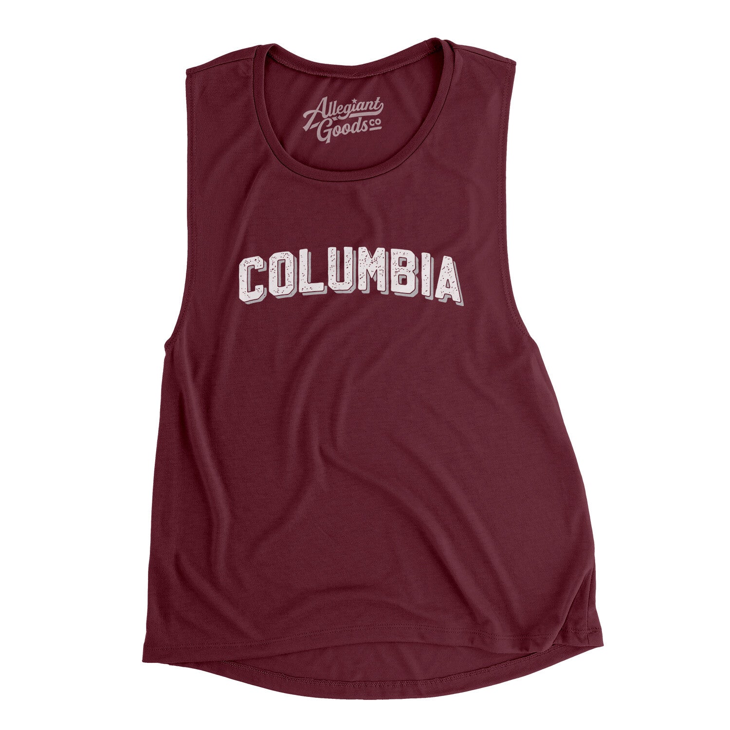Columbia Varsity Women's Flowey Scoopneck Muscle Tank-Maroon-Allegiant Goods Co. Vintage Sports Apparel