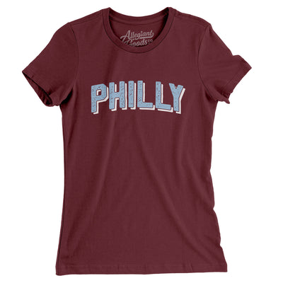 Philly Varsity Women's T-Shirt-Maroon-Allegiant Goods Co. Vintage Sports Apparel