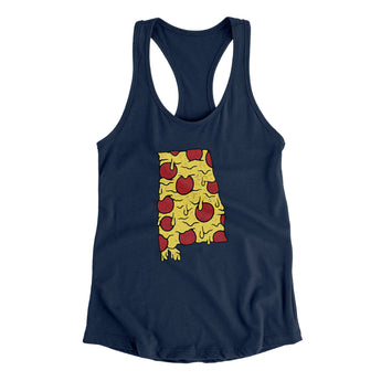 Alabama Pizza State Women's Racerback Tank-Allegiant Goods Co. Vintage Sports Apparel