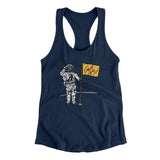 New Mexico Flag Moonman Women's Racerback Tank-Midnight Navy-Allegiant Goods Co. Vintage Sports Apparel