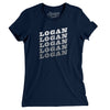 Logan Vintage Repeat Women's T-Shirt-Midnight Navy-Allegiant Goods Co. Vintage Sports Apparel