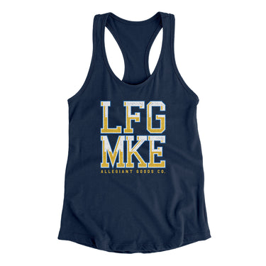 Lfg Mke Women's Racerback Tank-Allegiant Goods Co. Vintage Sports Apparel