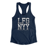 Lfg Nyy Women's Racerback Tank-Midnight Navy-Allegiant Goods Co. Vintage Sports Apparel