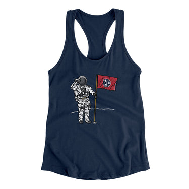 Tennessee Flag Moonman Women's Racerback Tank-Allegiant Goods Co. Vintage Sports Apparel
