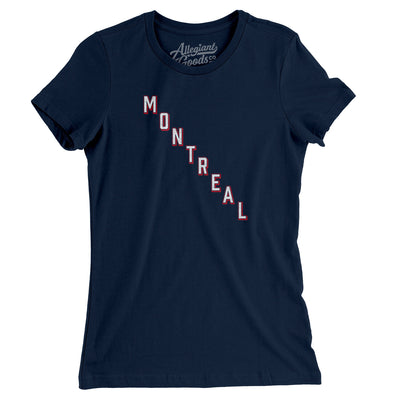 Montreal Hockey Jersey Women's T-Shirt-Midnight Navy-Allegiant Goods Co. Vintage Sports Apparel