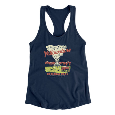 Yellowstone National Park Old Faithful Women's Racerback Tank-Allegiant Goods Co. Vintage Sports Apparel