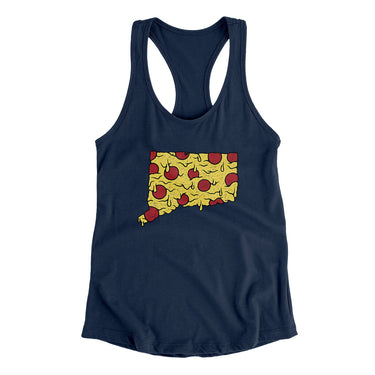 Connecticut Pizza State Women's Racerback Tank-Allegiant Goods Co. Vintage Sports Apparel