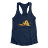 Virginia Pizza State Women's Racerback Tank-Midnight Navy-Allegiant Goods Co. Vintage Sports Apparel