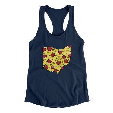 Ohio Pizza State Women's Racerback Tank-Allegiant Goods Co. Vintage Sports Apparel