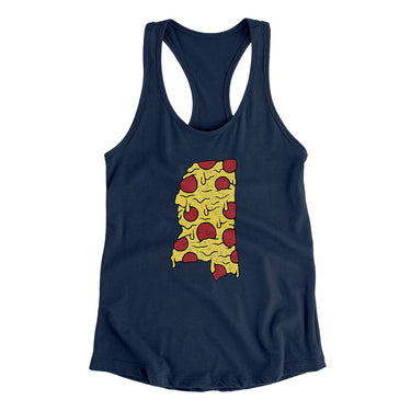 Mississippi Pizza State Women's Racerback Tank-Allegiant Goods Co. Vintage Sports Apparel