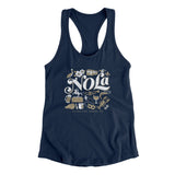 Nola Things Women's Racerback Tank-Midnight Navy-Allegiant Goods Co. Vintage Sports Apparel