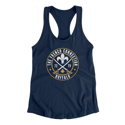 The French Connection Women's Racerback Tank-Midnight Navy-Allegiant Goods Co. Vintage Sports Apparel