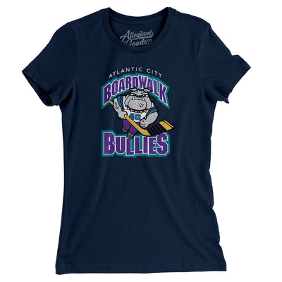 Atlantic City Boardwalk Bullies Women's T-Shirt-Midnight Navy-Allegiant Goods Co. Vintage Sports Apparel