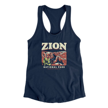 Zion National Park Women's Racerback Tank-Allegiant Goods Co. Vintage Sports Apparel