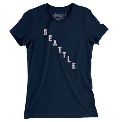 Seattle Hockey Jersey Women's T-Shirt-Midnight Navy-Allegiant Goods Co. Vintage Sports Apparel