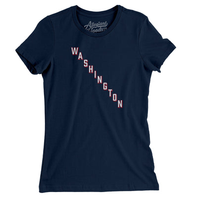 Washington Hockey Jersey Women's T-Shirt-Midnight Navy-Allegiant Goods Co. Vintage Sports Apparel