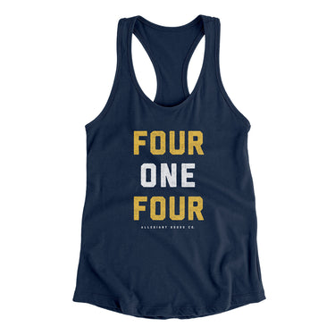 Milwaukee 414 Women's Racerback Tank-Midnight Navy-Allegiant Goods Co. Vintage Sports Apparel