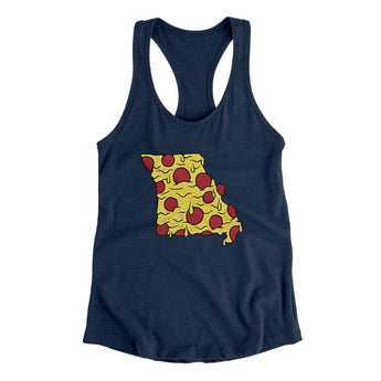 Missouri Pizza State Women's Racerback Tank-Allegiant Goods Co. Vintage Sports Apparel