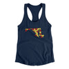 Maryland Pizza State Women's Racerback Tank-Midnight Navy-Allegiant Goods Co. Vintage Sports Apparel