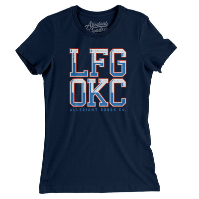 Lfg Okc Women's T-Shirt-Midnight Navy-Allegiant Goods Co. Vintage Sports Apparel