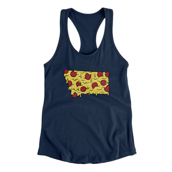Montana Pizza State Women's Racerback Tank-Allegiant Goods Co. Vintage Sports Apparel
