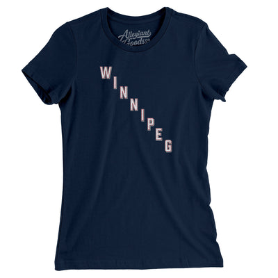 Winnipeg Hockey Jersey Women's T-Shirt-Midnight Navy-Allegiant Goods Co. Vintage Sports Apparel