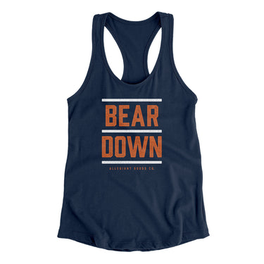 Bear Down Women's Racerback Tank-Allegiant Goods Co. Vintage Sports Apparel