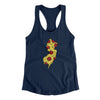 New Jersey Pizza State Women's Racerback Tank-Midnight Navy-Allegiant Goods Co. Vintage Sports Apparel