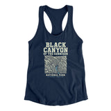 Black Canyon Of The Gunnison National Park Women's Racerback Tank-Midnight Navy-Allegiant Goods Co. Vintage Sports Apparel