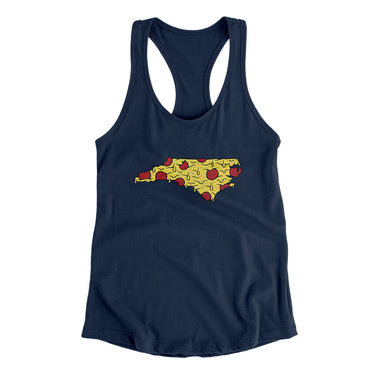 North Carolina Pizza State Women's Racerback Tank-Allegiant Goods Co. Vintage Sports Apparel