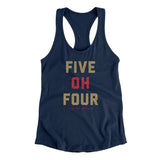 New Orleans 504 Women's Racerback Tank-Midnight Navy-Allegiant Goods Co. Vintage Sports Apparel