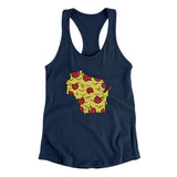 Wisconsin Pizza State Women's Racerback Tank-Midnight Navy-Allegiant Goods Co. Vintage Sports Apparel