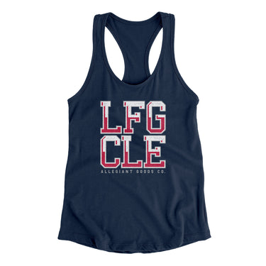 Lfg Cle Women's Racerback Tank-Allegiant Goods Co. Vintage Sports Apparel